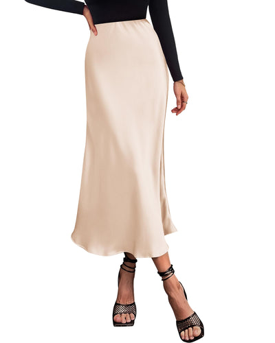 Long Satin Skirt
