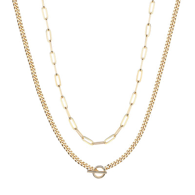 PAVOI 14K Gold Plated Dainty Layering Necklaces