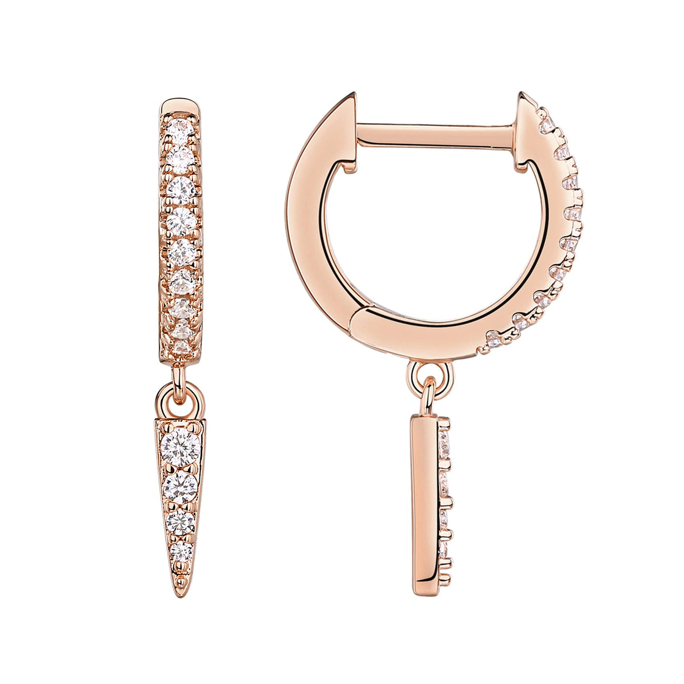 PAVOI 14K Gold Plated Drop/Dangle Huggie Earrings