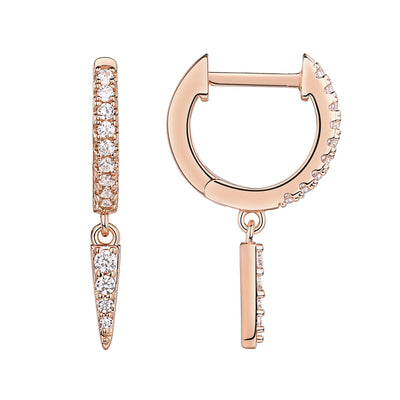 PAVOI 14K Gold Plated Drop/Dangle Huggie Earrings
