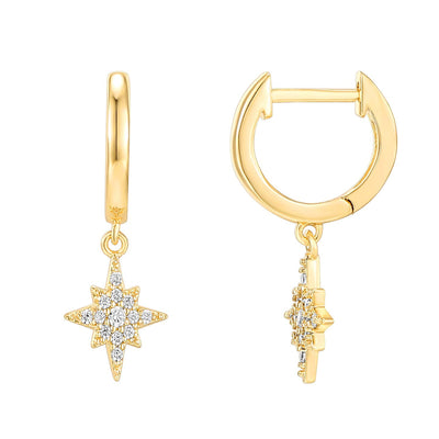 PAVOI 14K Gold Plated Drop/Dangle Huggie Earrings