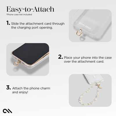 Phone Charm with Beaded Crystals and Pearls