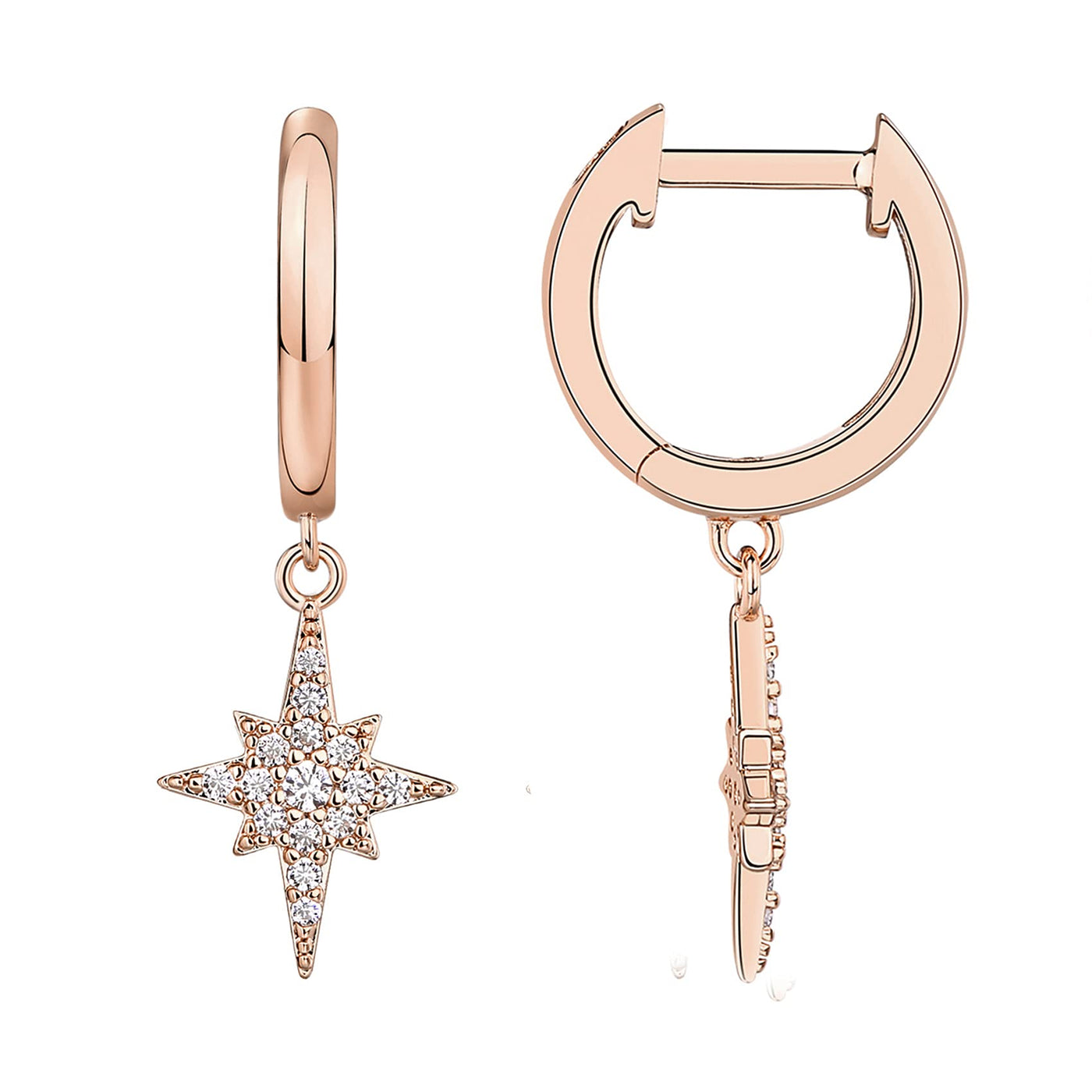 PAVOI 14K Gold Plated Drop/Dangle Huggie Earrings