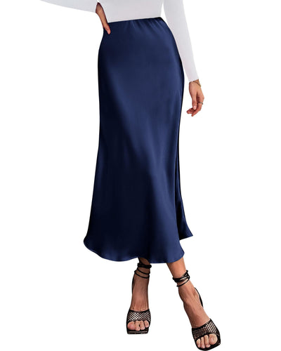 Long Satin Skirt