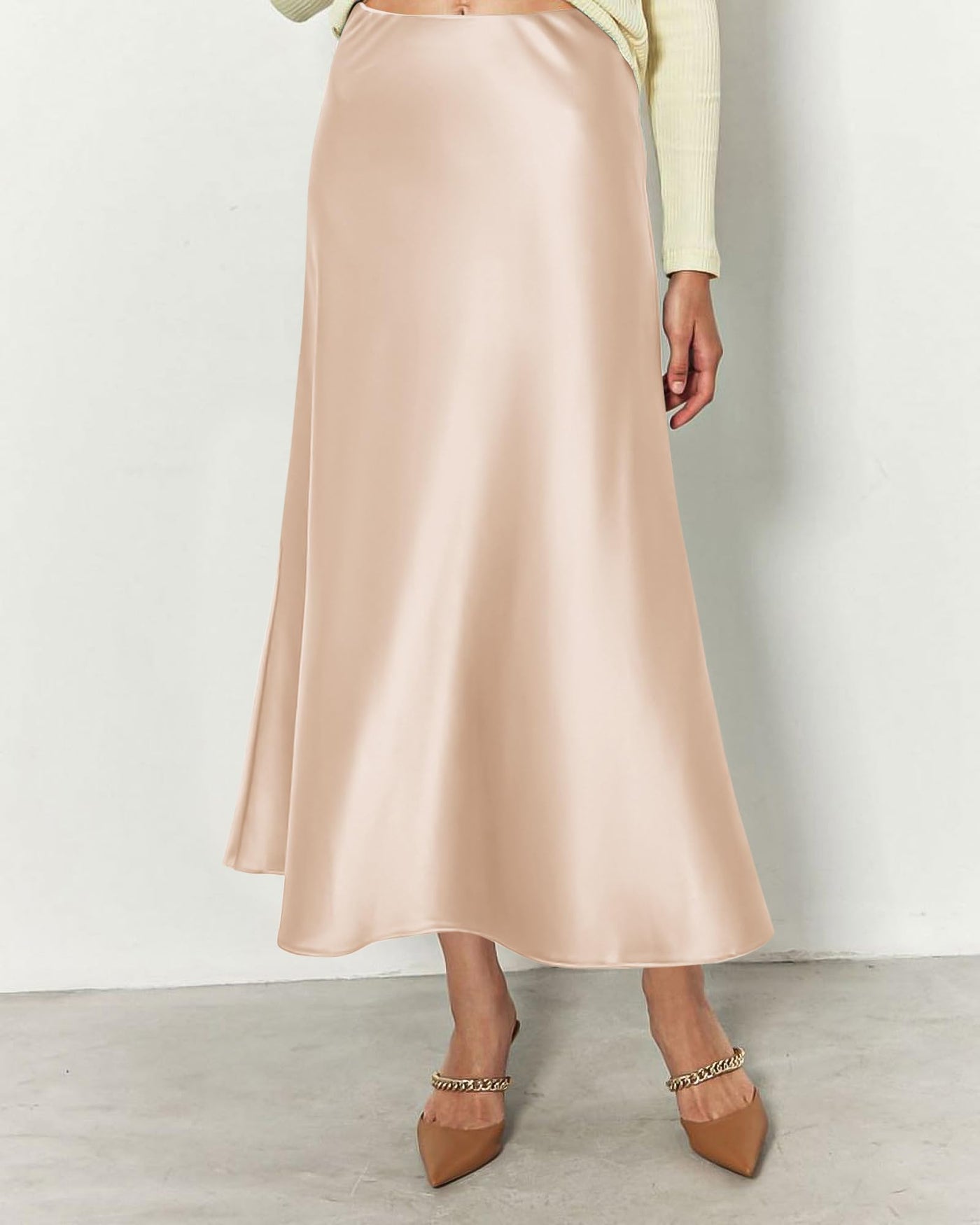 Long Satin Skirt