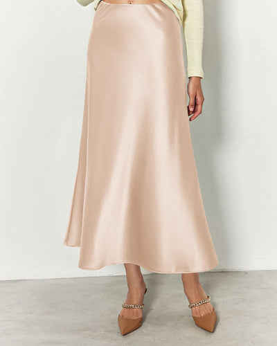 Long Satin Skirt