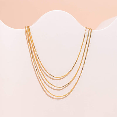 PAVOI 14K Gold Plated Dainty Layering Necklaces