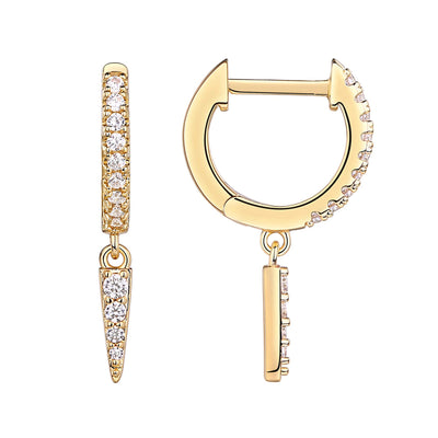 PAVOI 14K Gold Plated Drop/Dangle Huggie Earrings