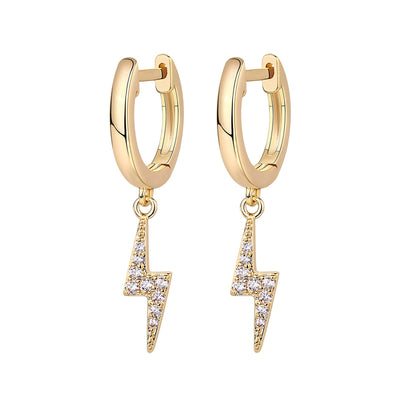 PAVOI 14K Gold Plated Drop/Dangle Huggie Earrings