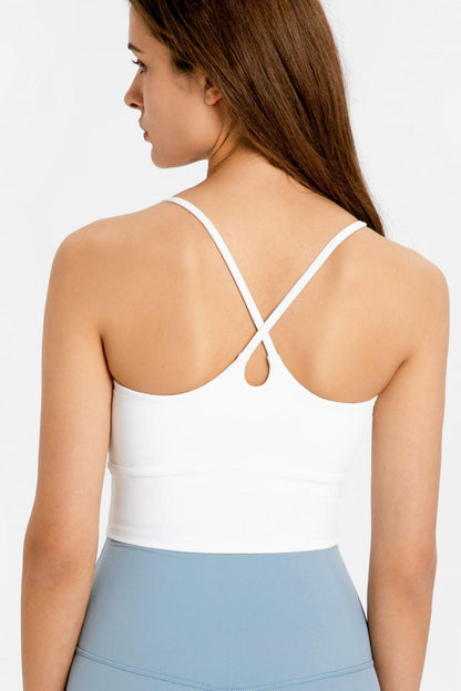 Millennia Crisscross Back Scoop Neck Sports Cami - Curated by tt