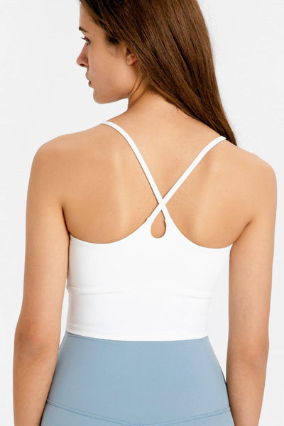 Millennia Crisscross Back Scoop Neck Sports Cami - Curated by tt