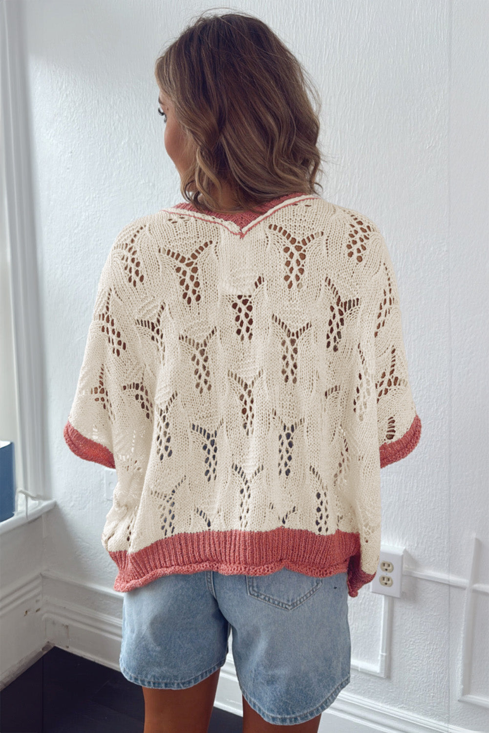 Embroidered Flowers Knit Sweater