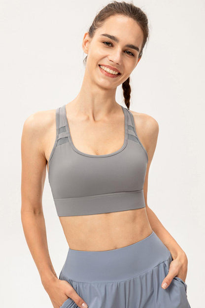Scoop Neck Long Sports Bra - Curated by tt