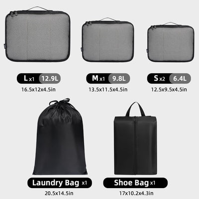 8 Set Packing Cubes Luggage Packing Organizers