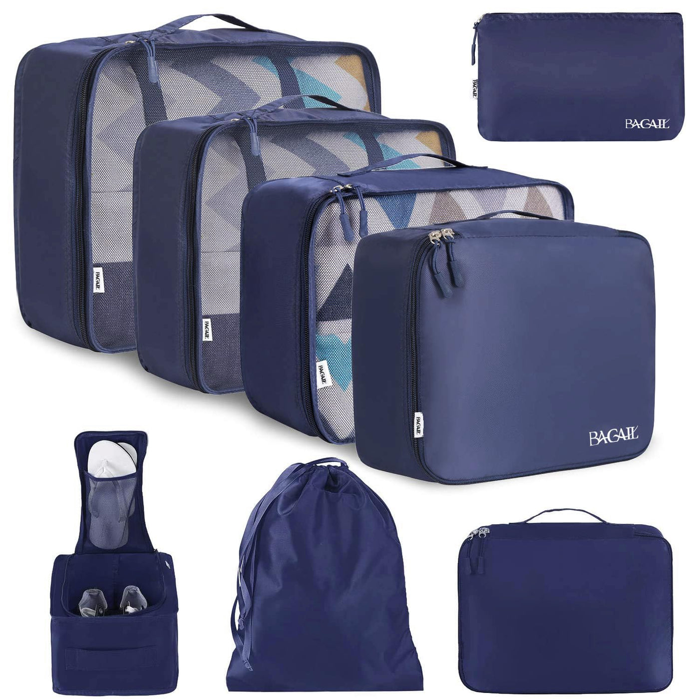 8 Set Packing Cubes Luggage Packing Organizers