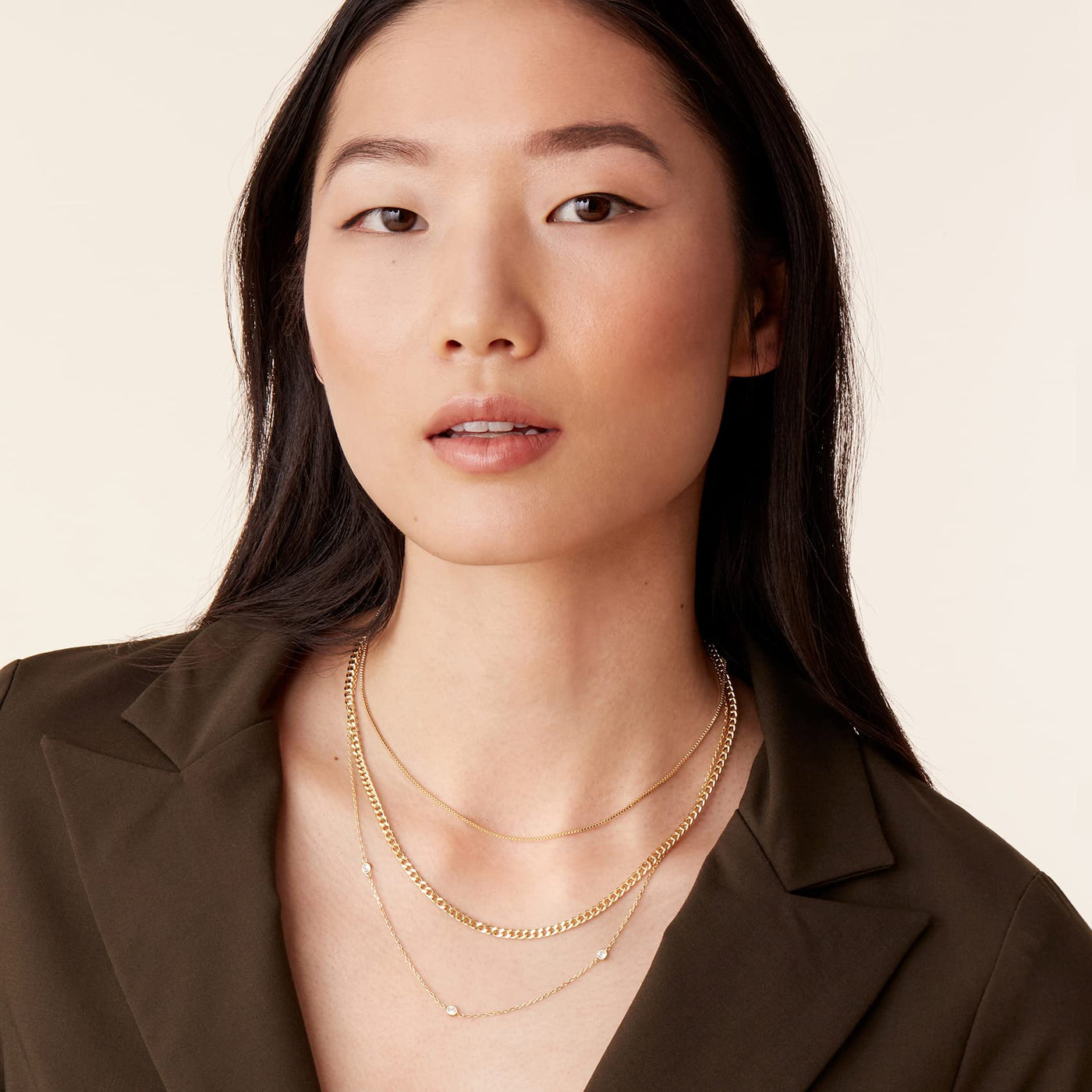 PAVOI 14K Gold Plated Dainty Layering Necklaces