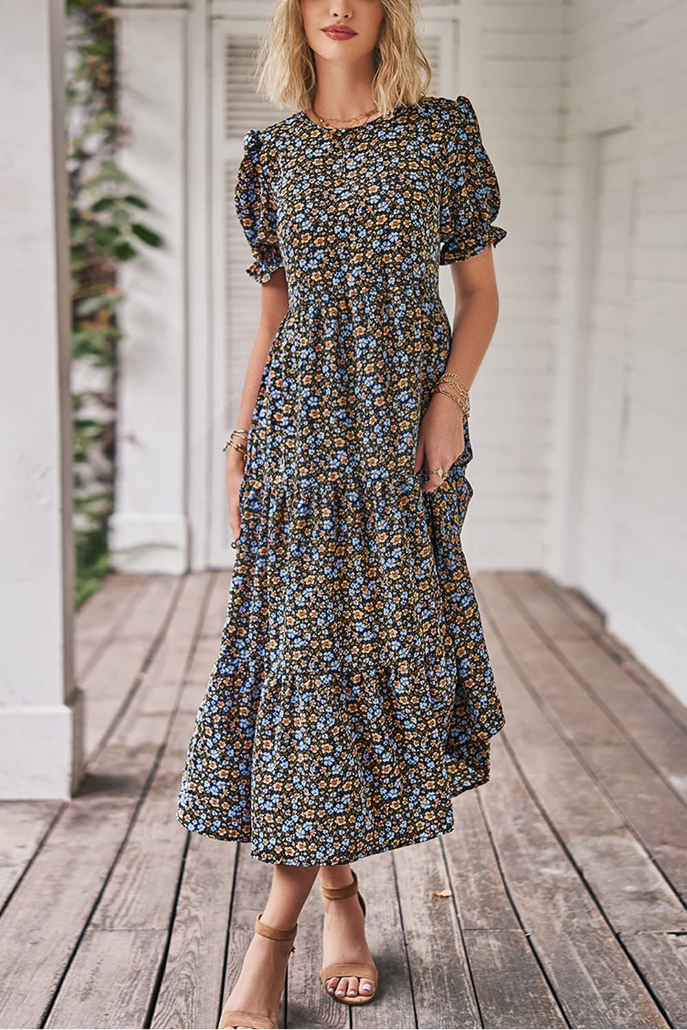 Boho Dress Floral Print Dresse