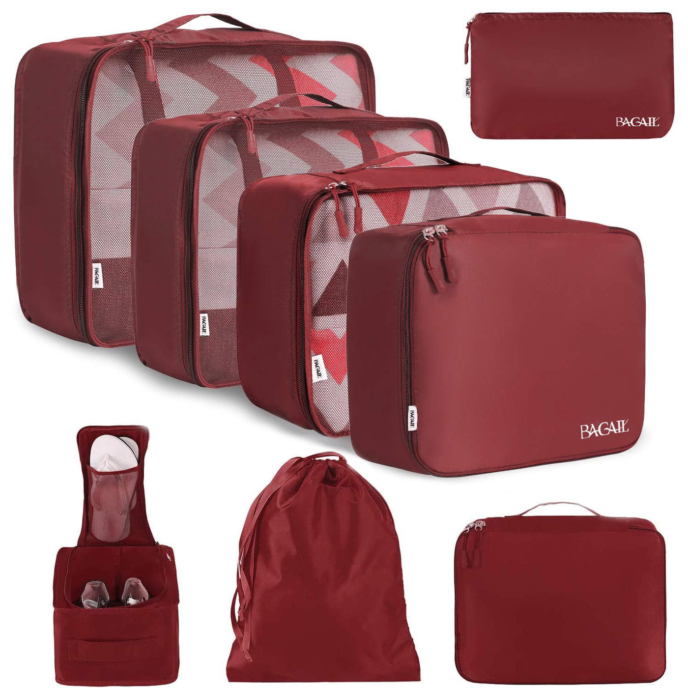 8 Set Packing Cubes Luggage Packing Organizers
