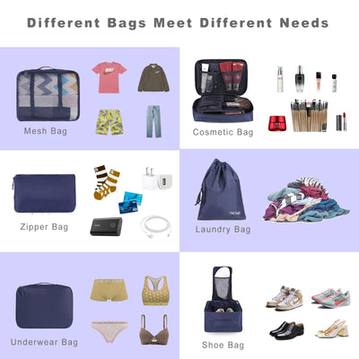 8 Set Packing Cubes Luggage Packing Organizers