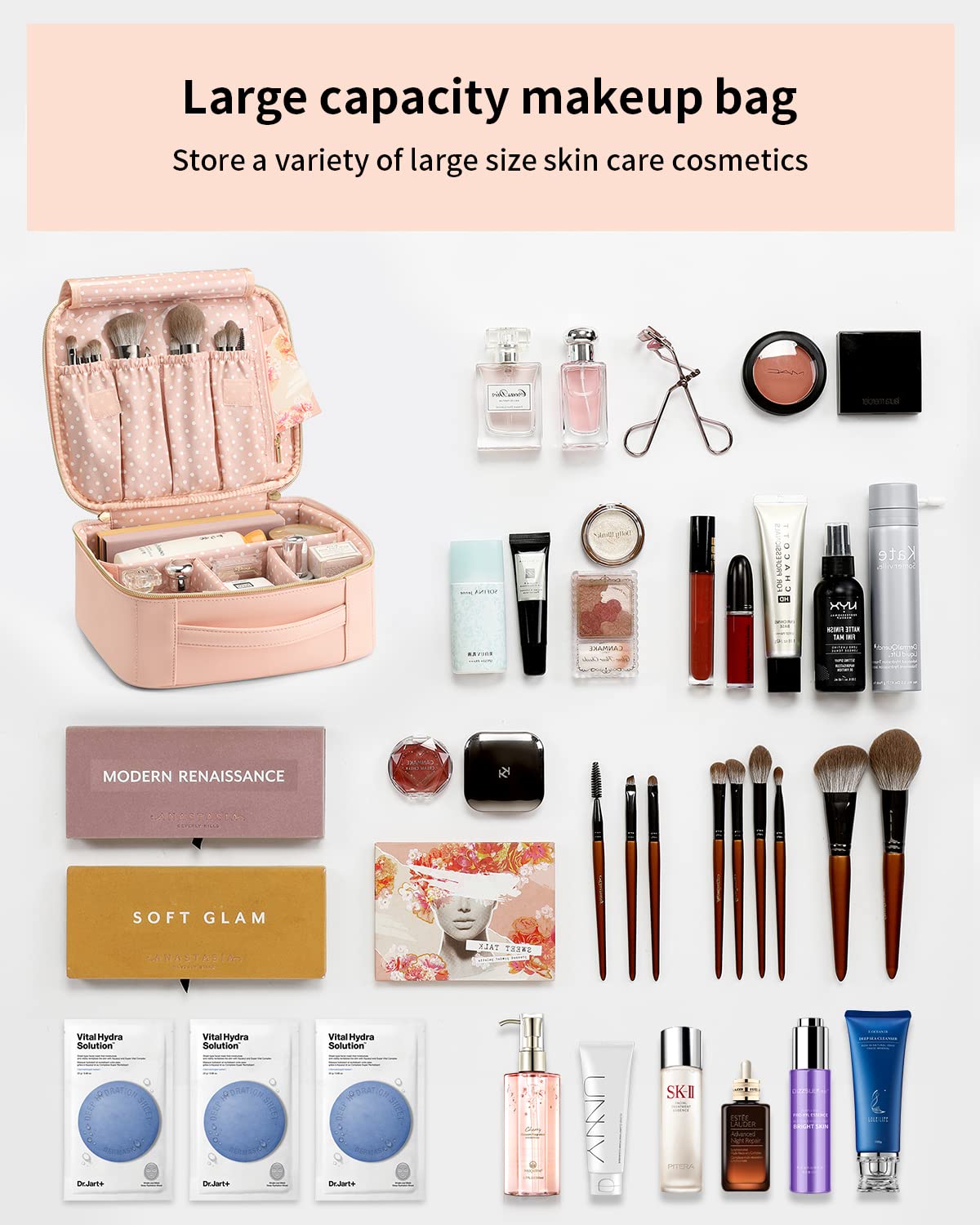 Large Capacity Travel Makeup Bag