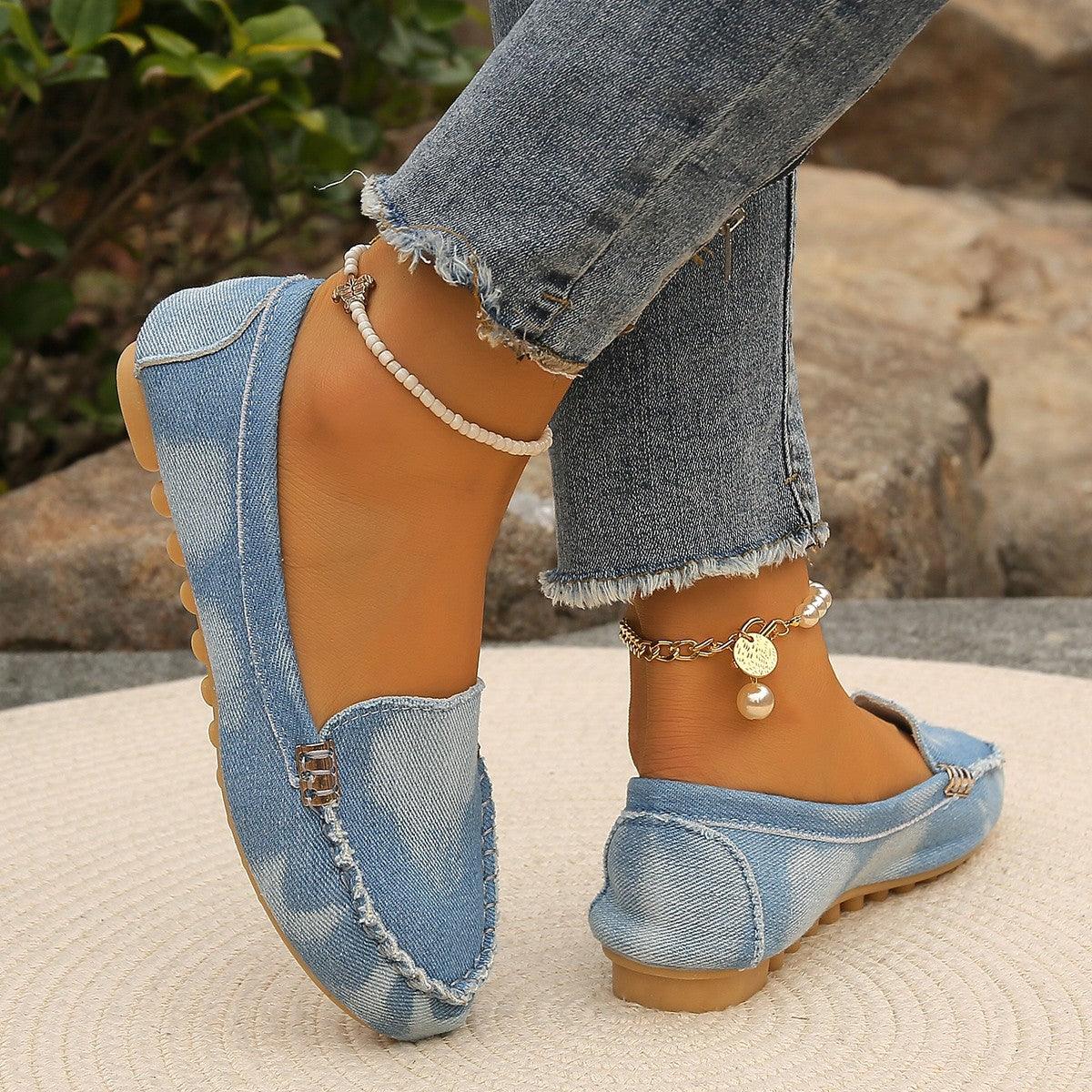Round Toe Flat Loafers - Curated by tt