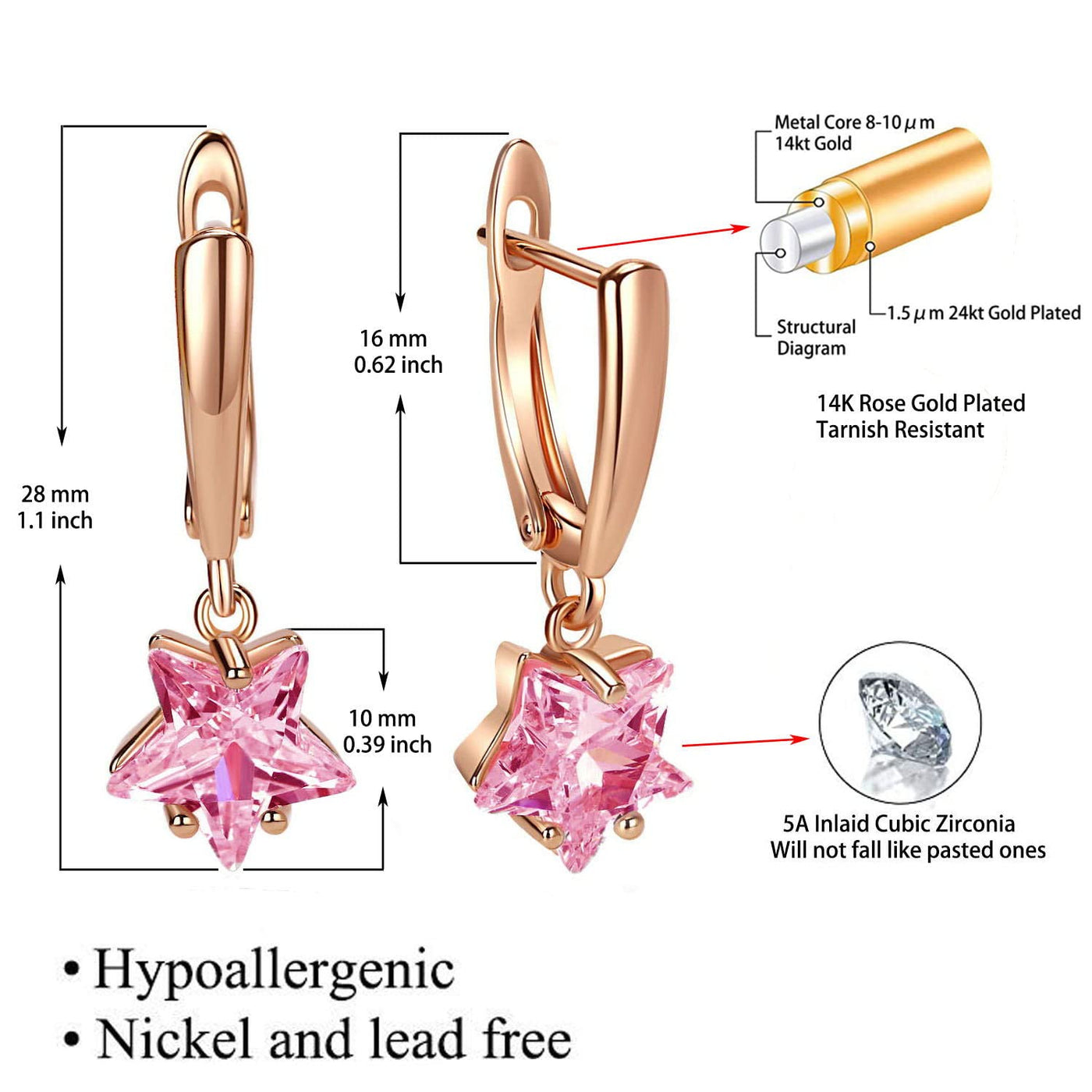 Dangle Hoop Earrings