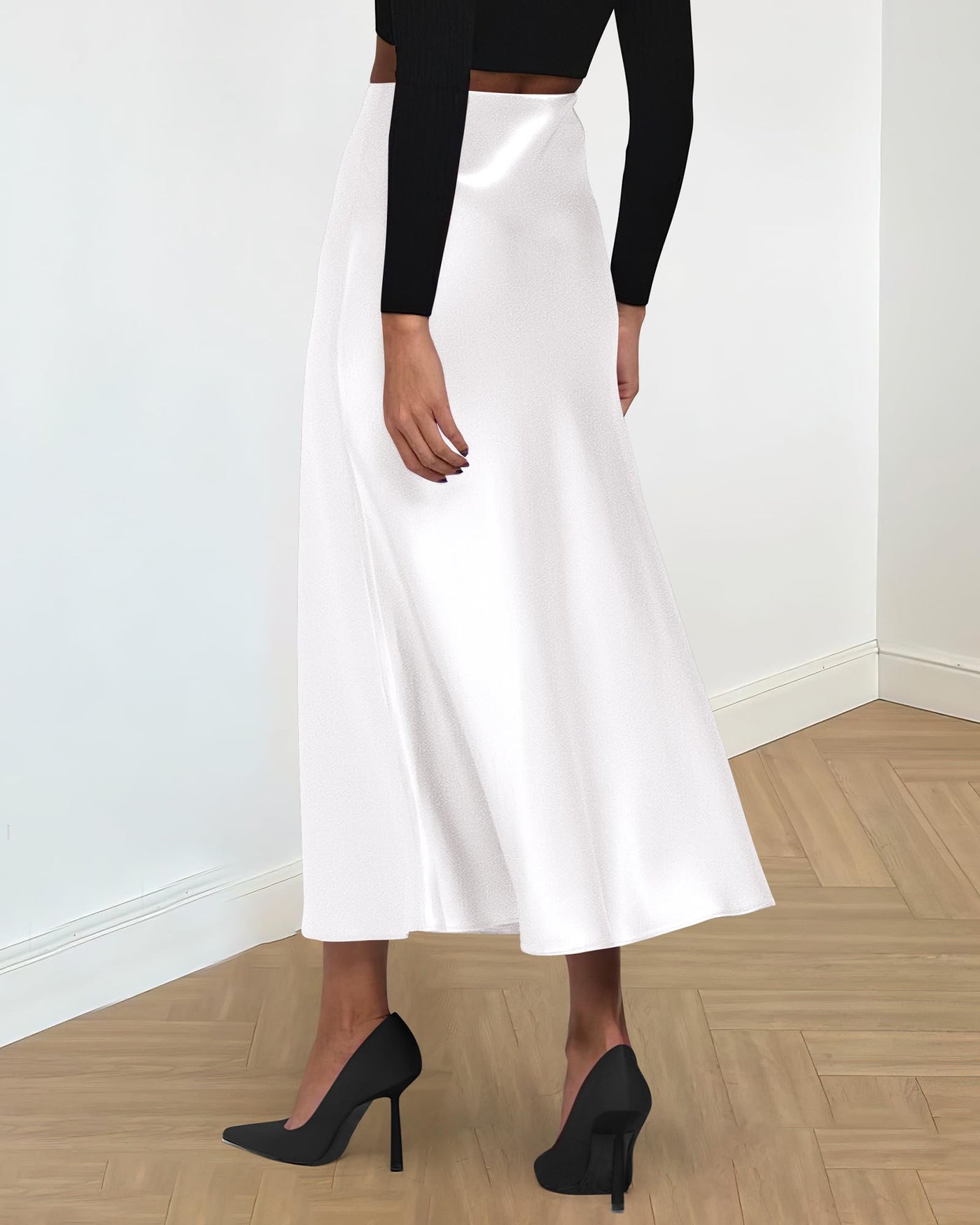 Long Satin Skirt