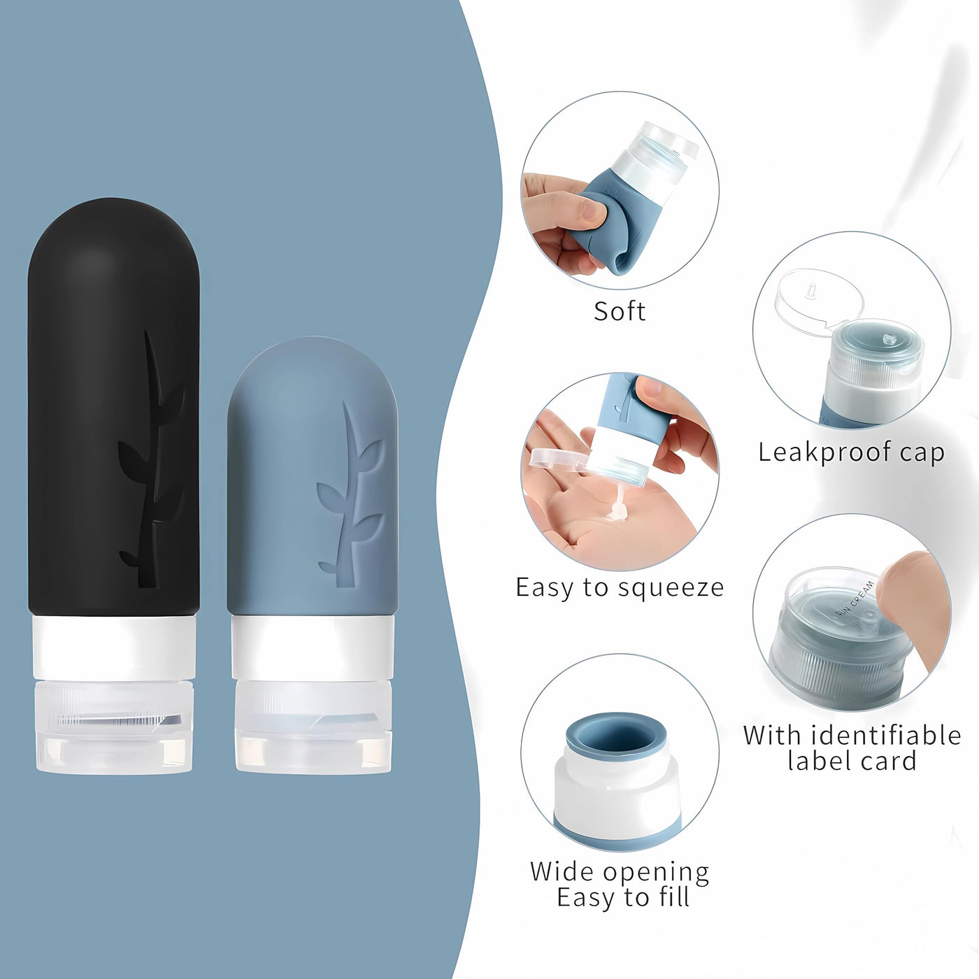 18 Pack Travel Bottles for Toiletries