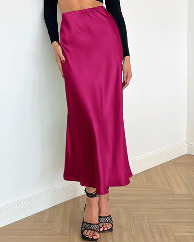 Long Satin Skirt