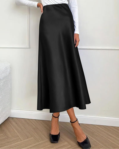 Long Satin Skirt