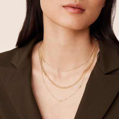 PAVOI 14K Gold Plated Dainty Layering Necklaces