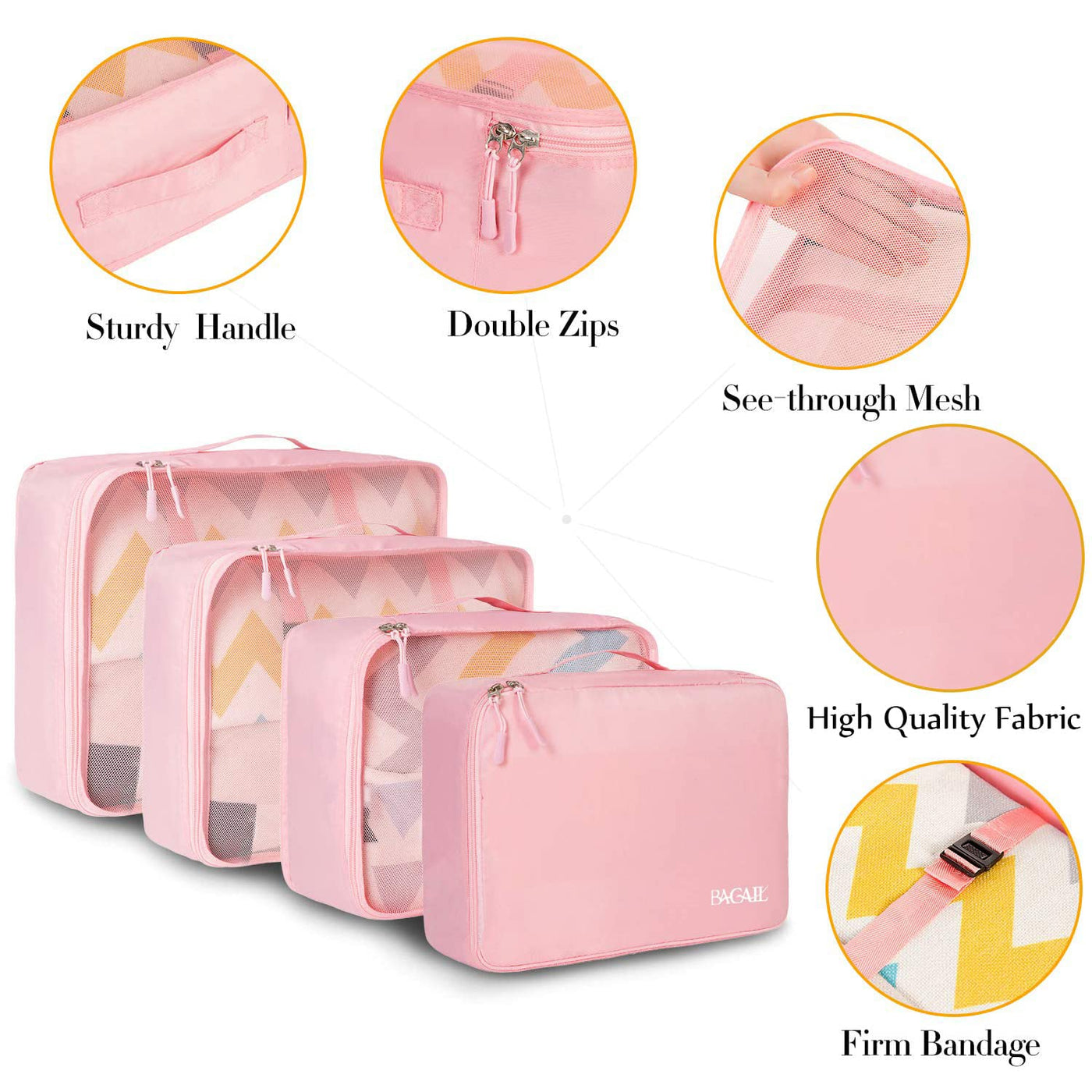 8 Set Packing Cubes Luggage Packing Organizers