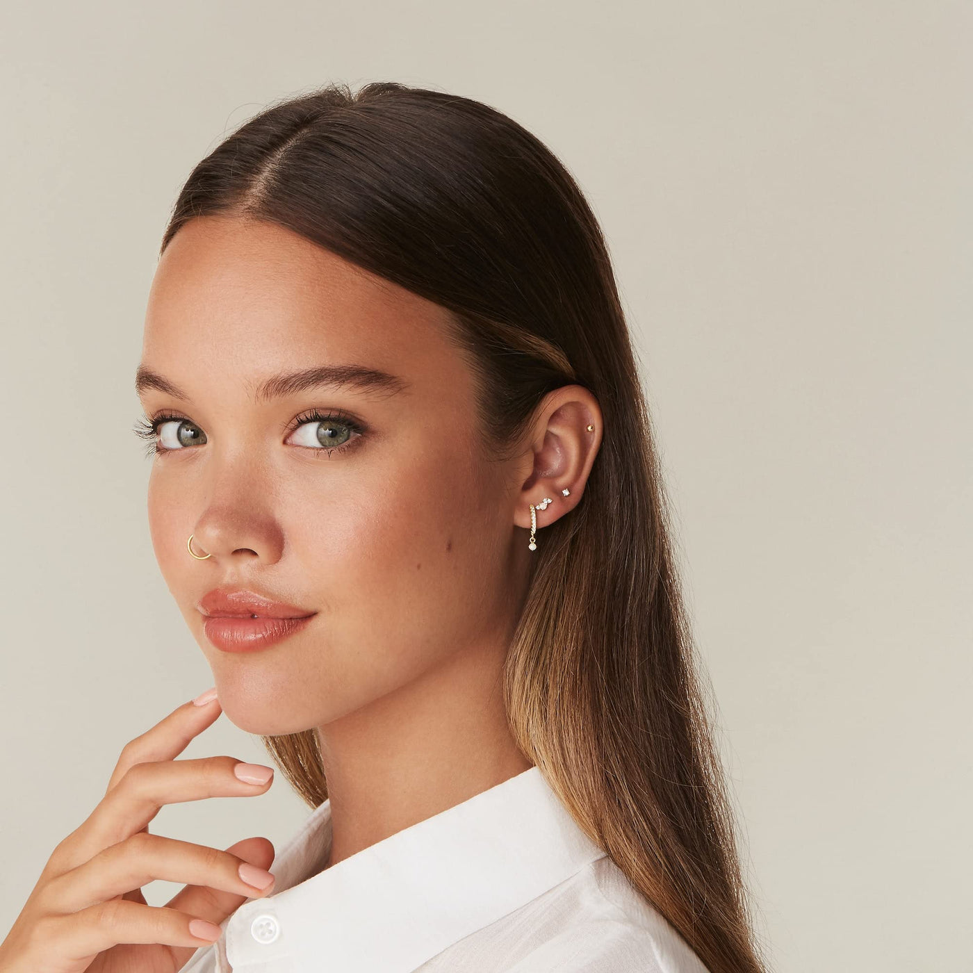 PAVOI 14K Gold Plated Drop/Dangle Huggie Earrings