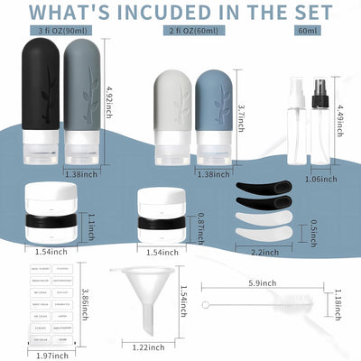 18 Pack Travel Bottles for Toiletries