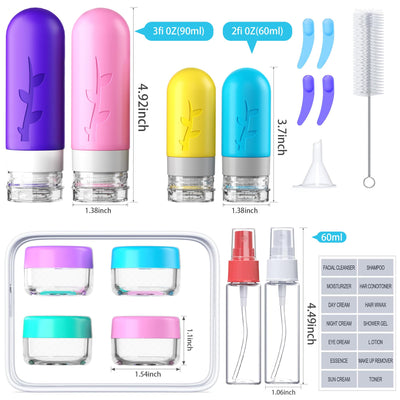 18 Pack Travel Bottles for Toiletries