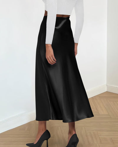 Long Satin Skirt