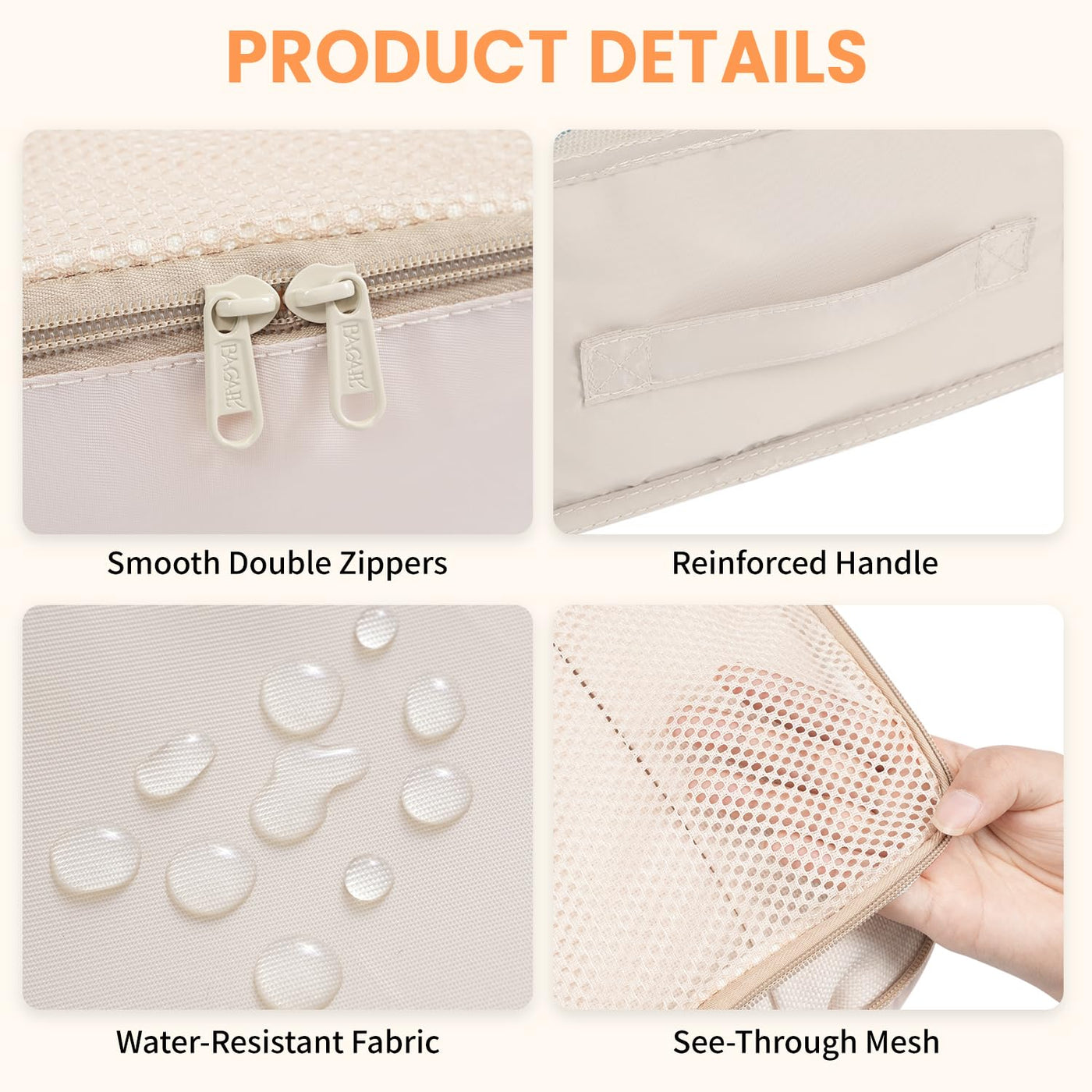 8 Set Packing Cubes Luggage Packing Organizers