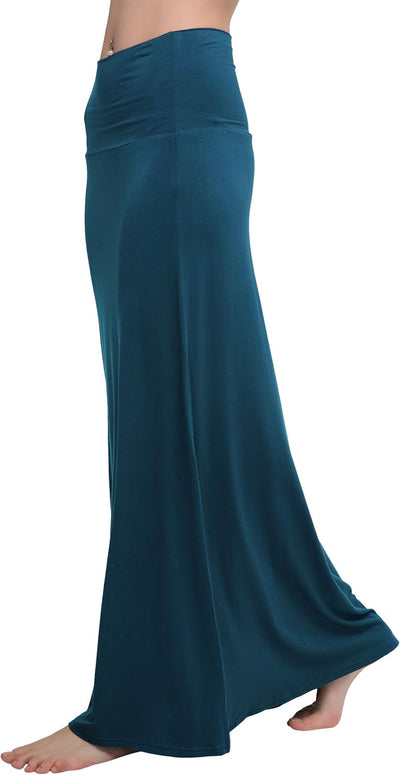 Ruched, High Waist  Flared Midi Skirt