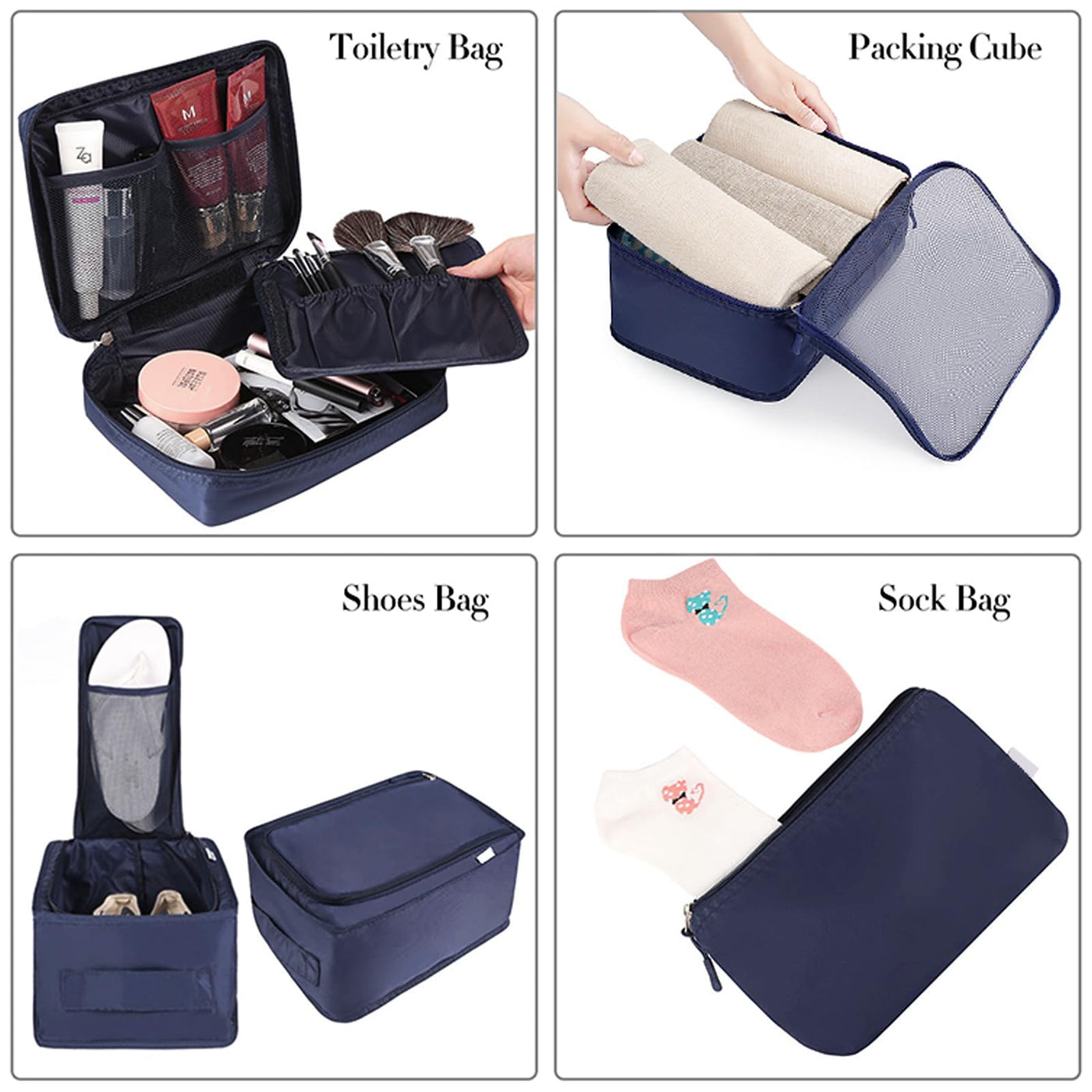 8 Set Packing Cubes Luggage Packing Organizers