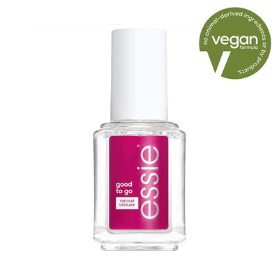 essie good to go vegan top coat, fast dry,  nail polish