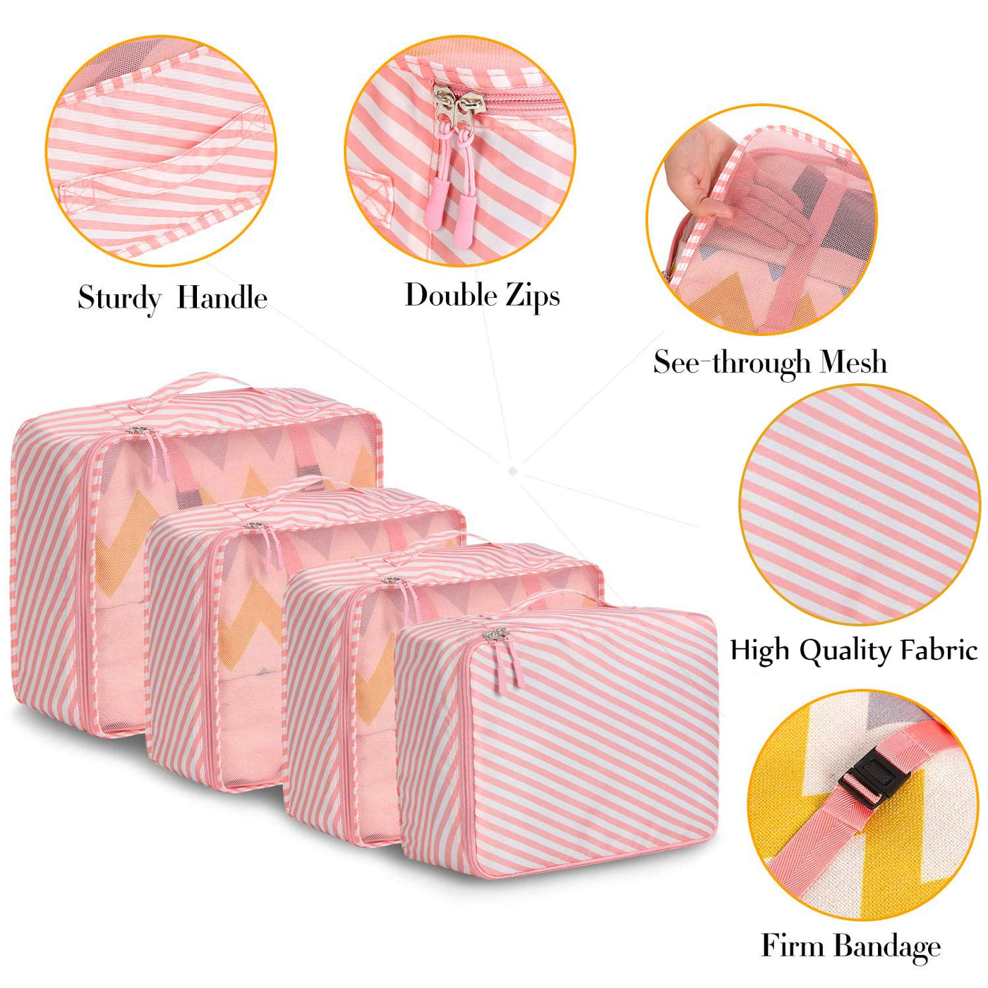 8 Set Packing Cubes Luggage Packing Organizers