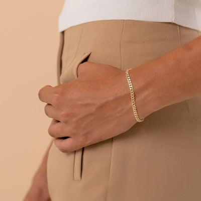 PAVOI 14K Gold Plated Paperclip/Curb/Figaro/Cuban Chain Bracelet