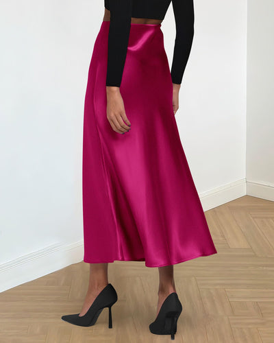 Long Satin Skirt