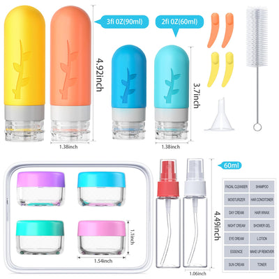 18 Pack Travel Bottles for Toiletries