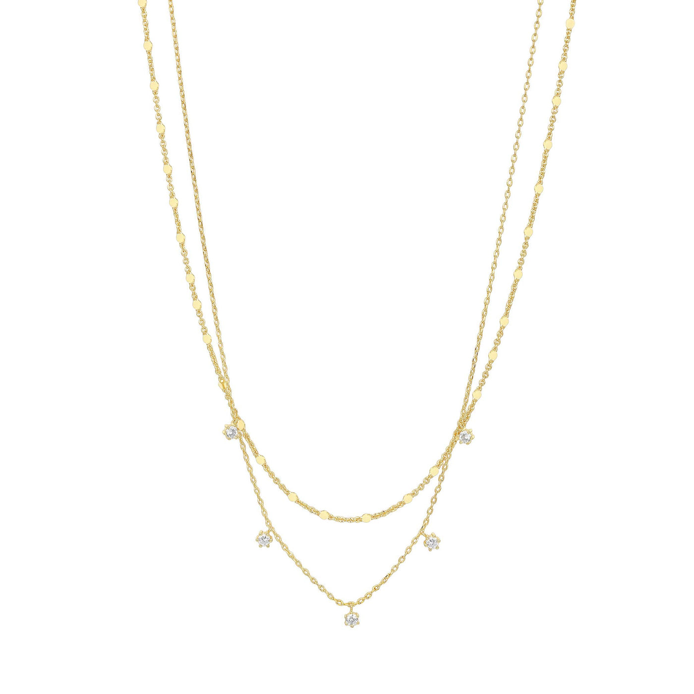 PAVOI 14K Gold Plated Dainty Layering Necklaces