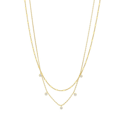 PAVOI 14K Gold Plated Dainty Layering Necklaces