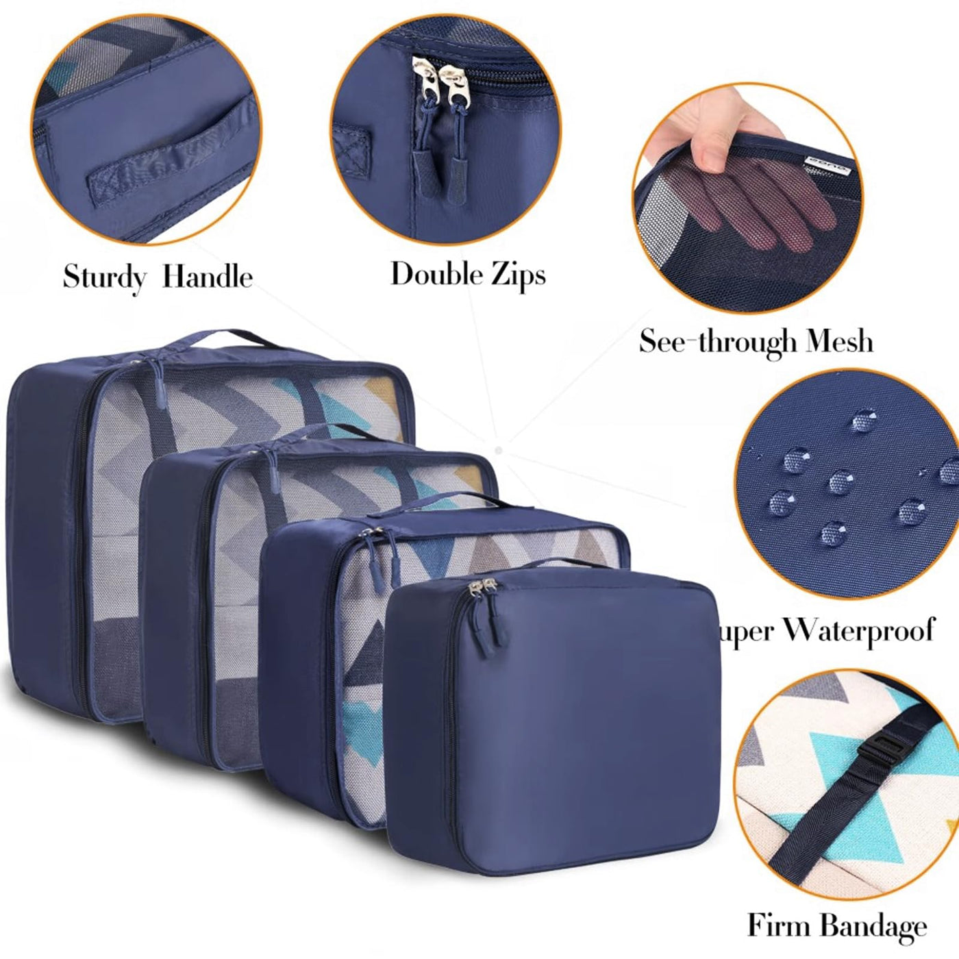 8 Set Packing Cubes Luggage Packing Organizers
