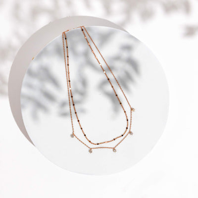 PAVOI 14K Gold Plated Dainty Layering Necklaces