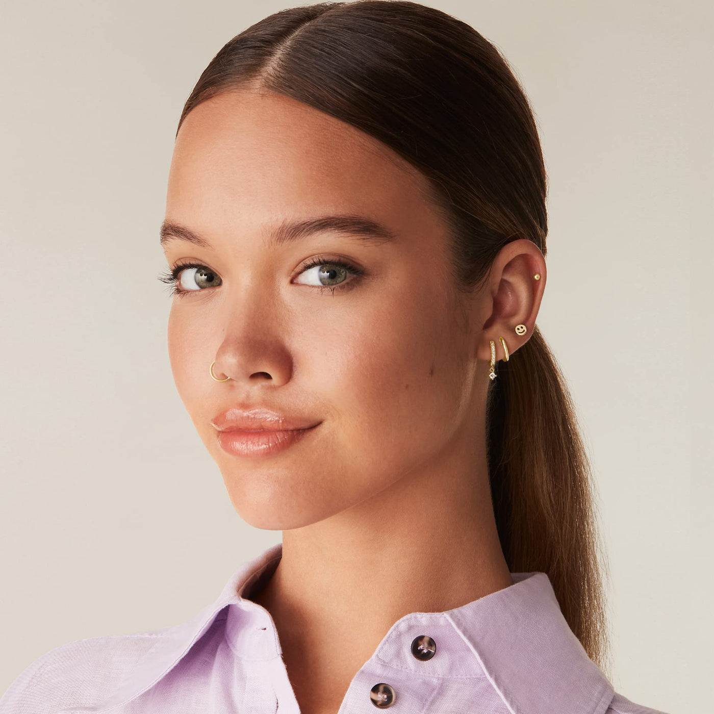 PAVOI 14K Gold Plated Drop/Dangle Huggie Earrings