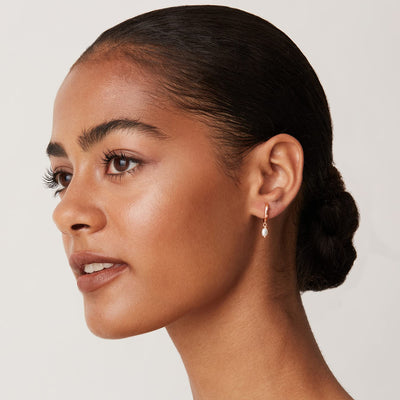 PAVOI 14K Gold Plated Drop/Dangle Huggie Earrings